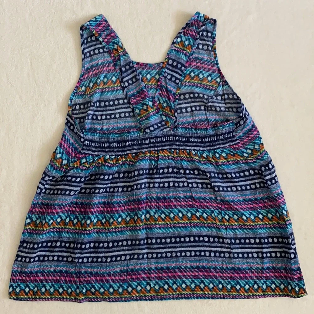 {NWT} Vera Bradley | Indigo Stripe Sleeveless Rayon Pajama Tank Top (M 8-10) - Picture 8 of 15